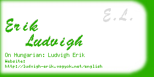 erik ludvigh business card